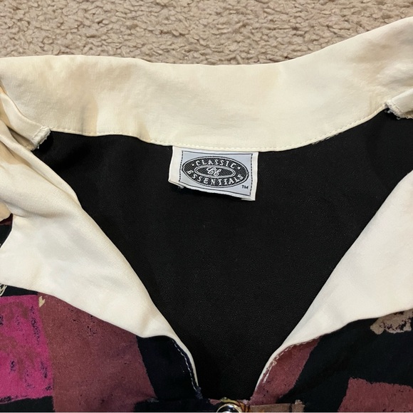 Classic Elements Women’s Button Down Shirt Blouse Multicolor Vintage 80s 90s - Picture 3 of 10